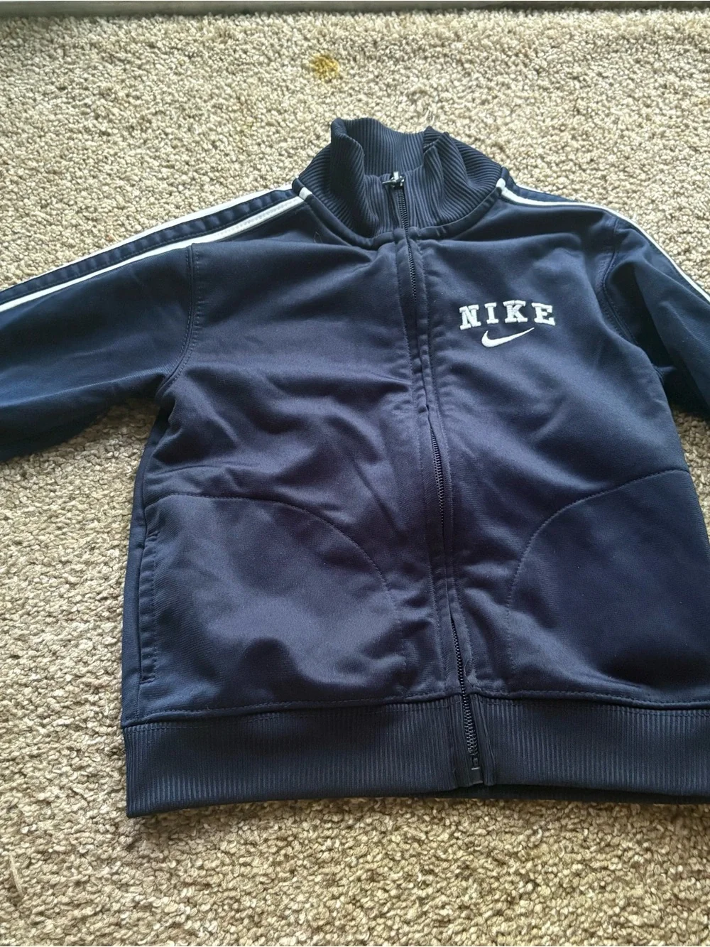 Nike Navy and White Baby Zip Jacket